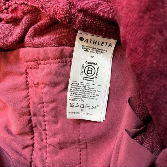 Athleta Retreat Linen Wide Leg Pant, Sz 12 - Picture 14 of 16